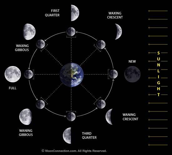 Moon Phases / Lunar Phases Explained